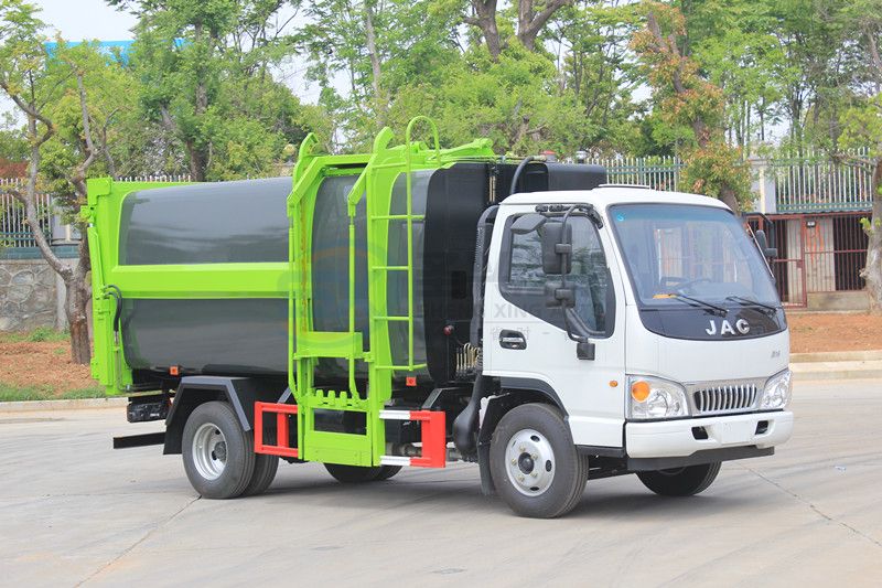 升級版江淮康玲壓縮式掛桶垃圾車