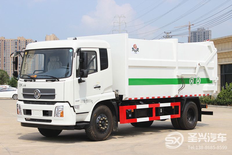 東風天錦對接式壓縮垃圾轉運車  