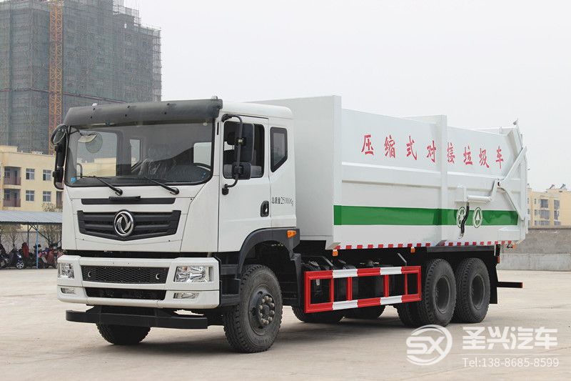 東風T5后雙橋對接式壓縮垃圾轉運車