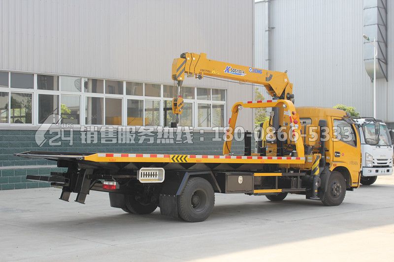 東風(fēng)多利卡D7一拖二清障車-帶徐工3.2噸吊機(jī)