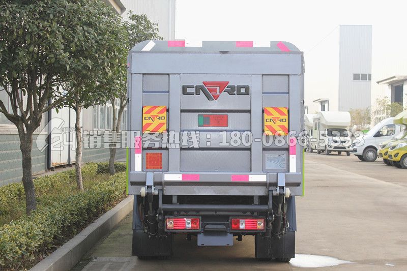 長(zhǎng)安密封垃圾桶收集車(chē)-帶尾板