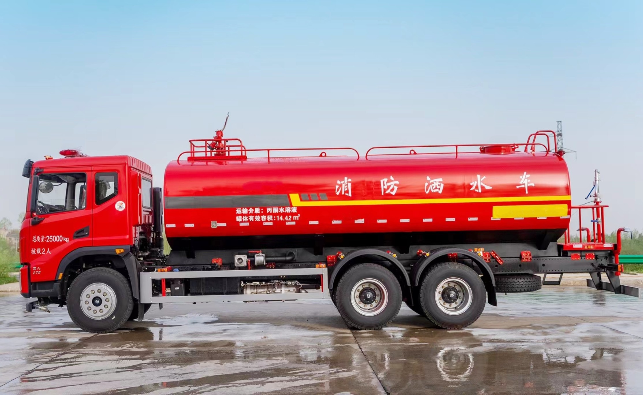 東風(fēng)華神DV5后雙橋消防灑水車(chē)